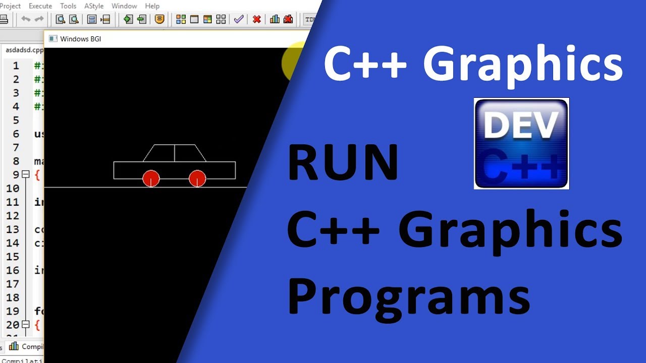How to run graphics program in dev c++